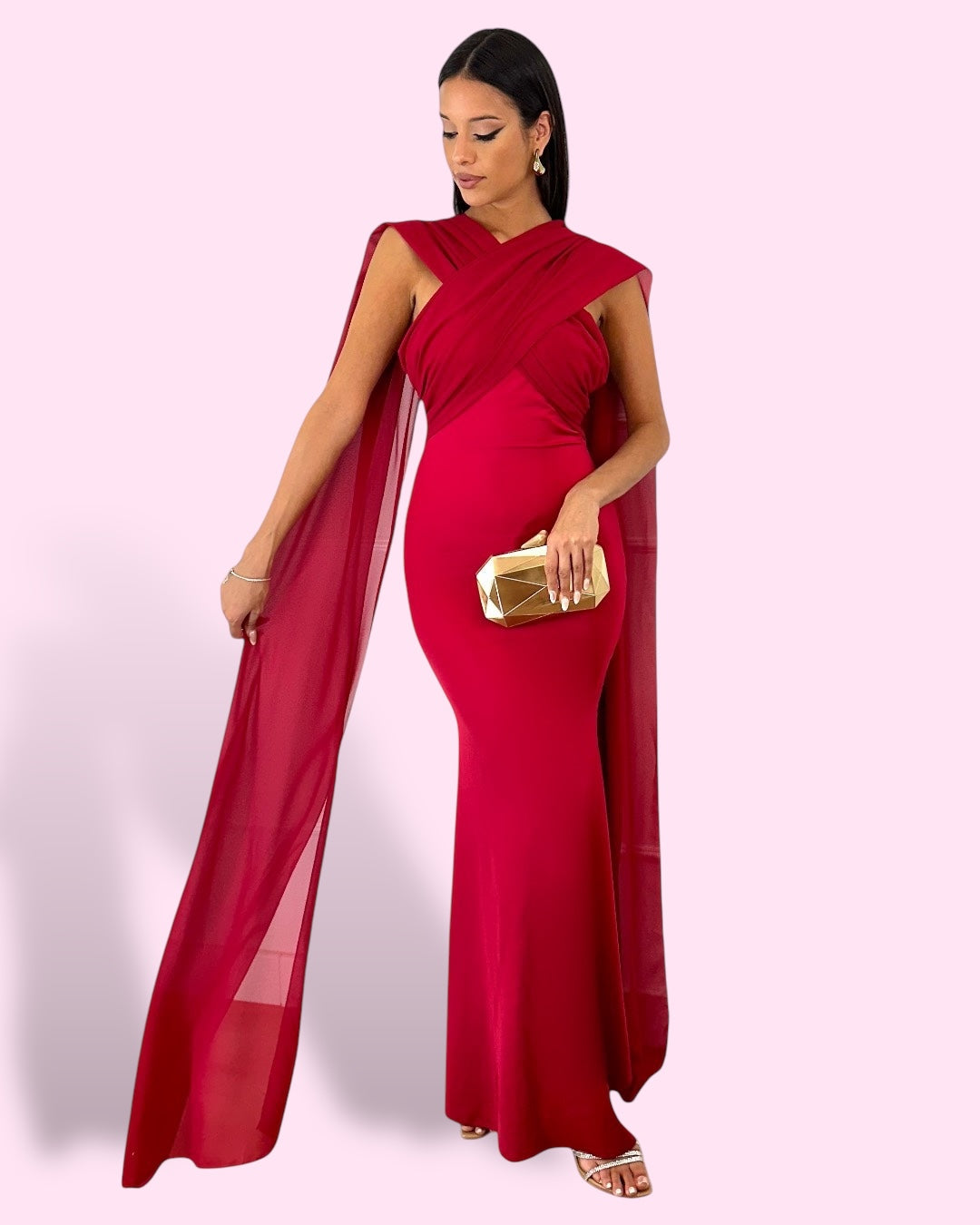 Vestido Nilo Rojo Oscuro