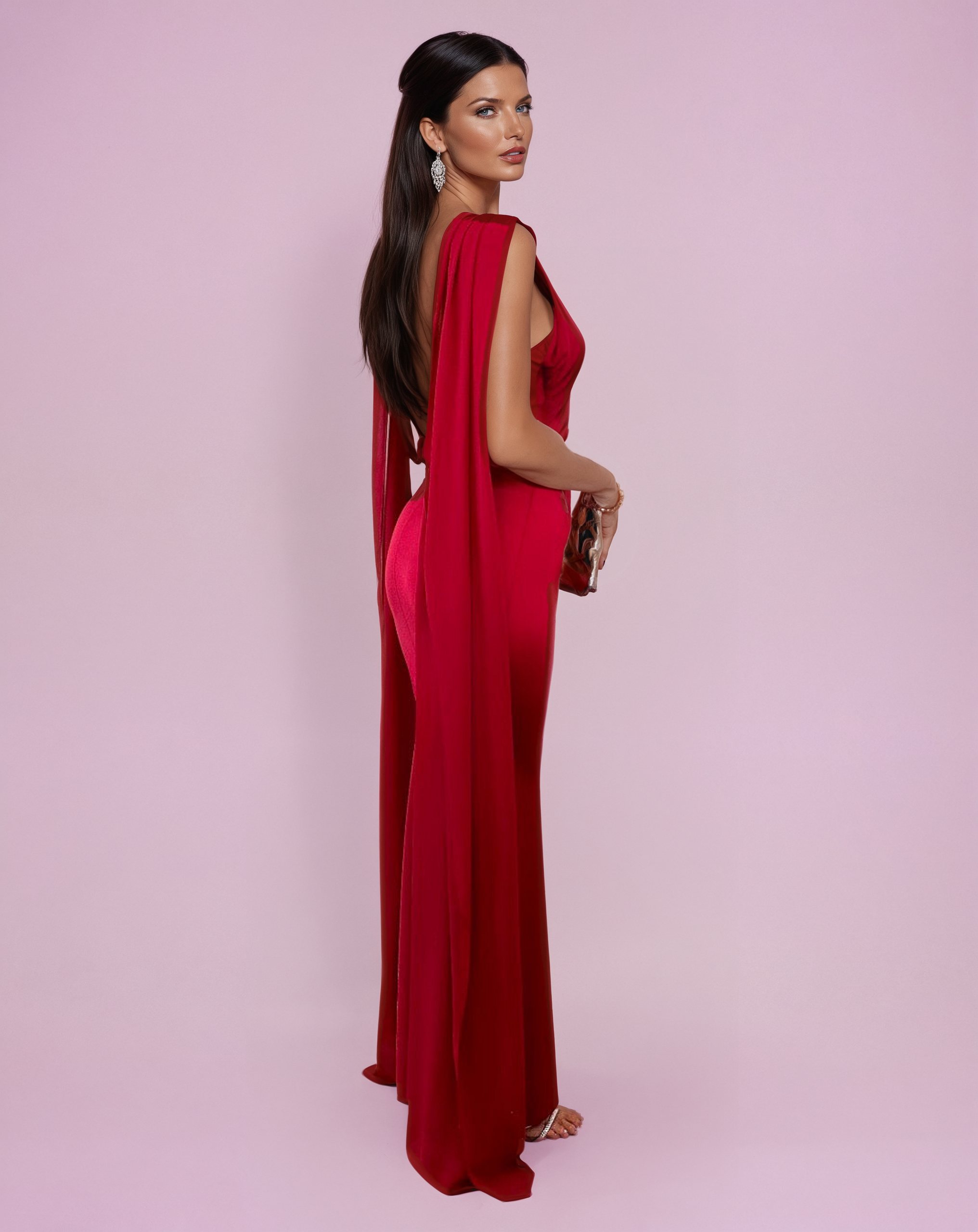 Vestido Nilo Vermelho Escuro