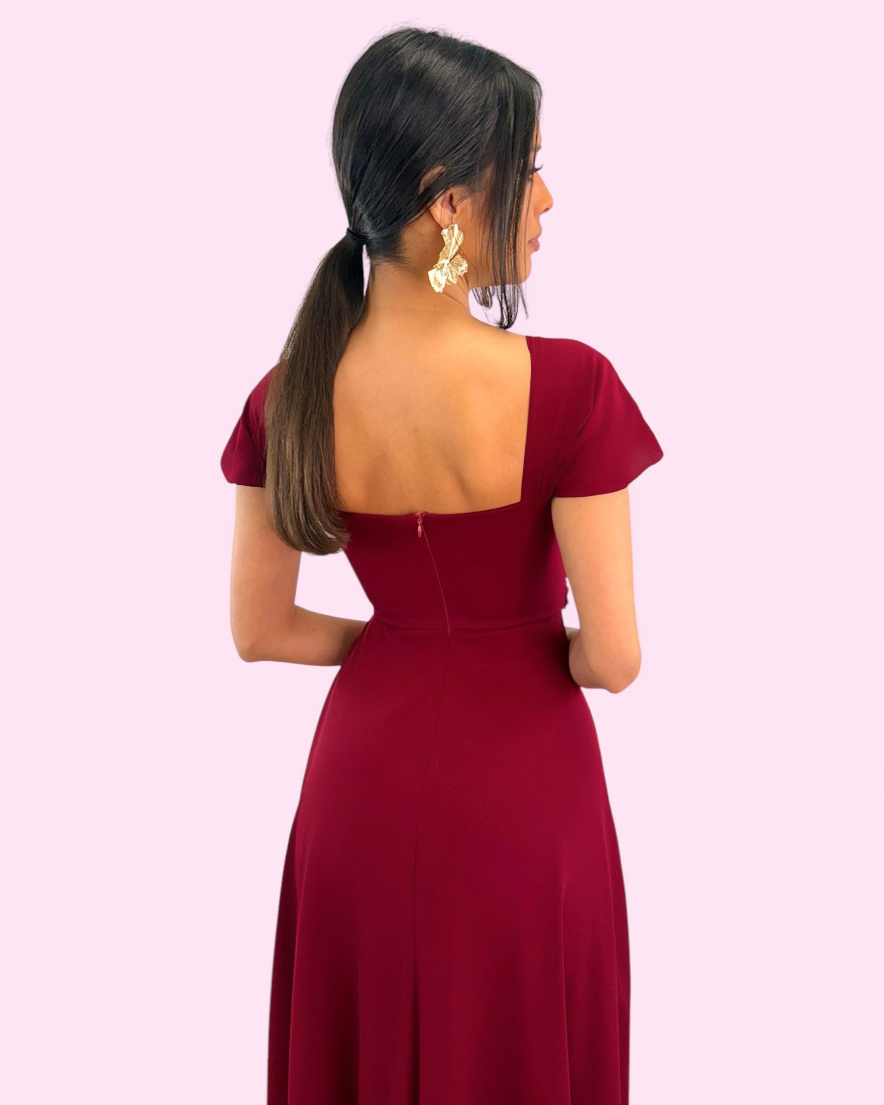 Alice burgundy dress