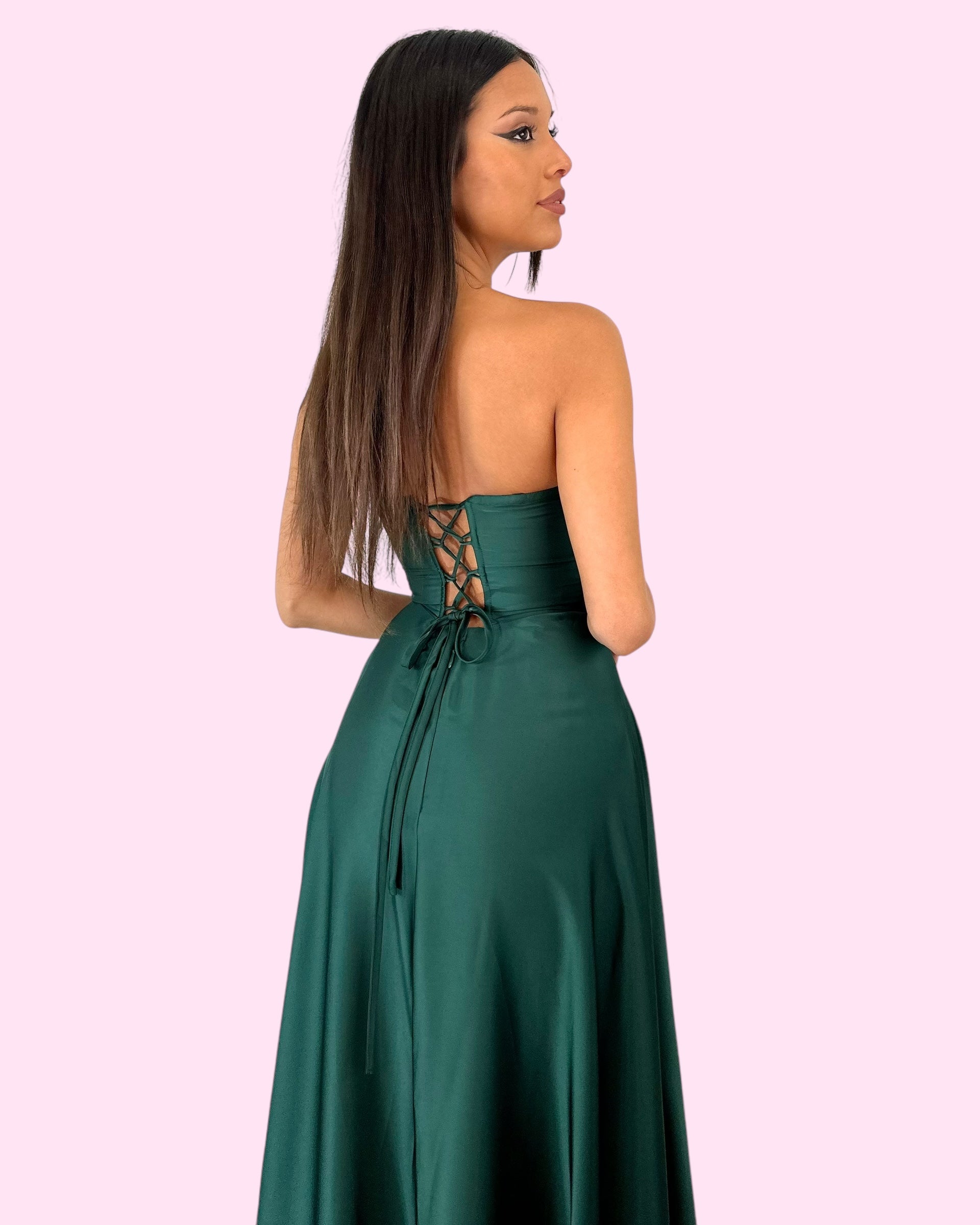 Aria Bottle Green Dress