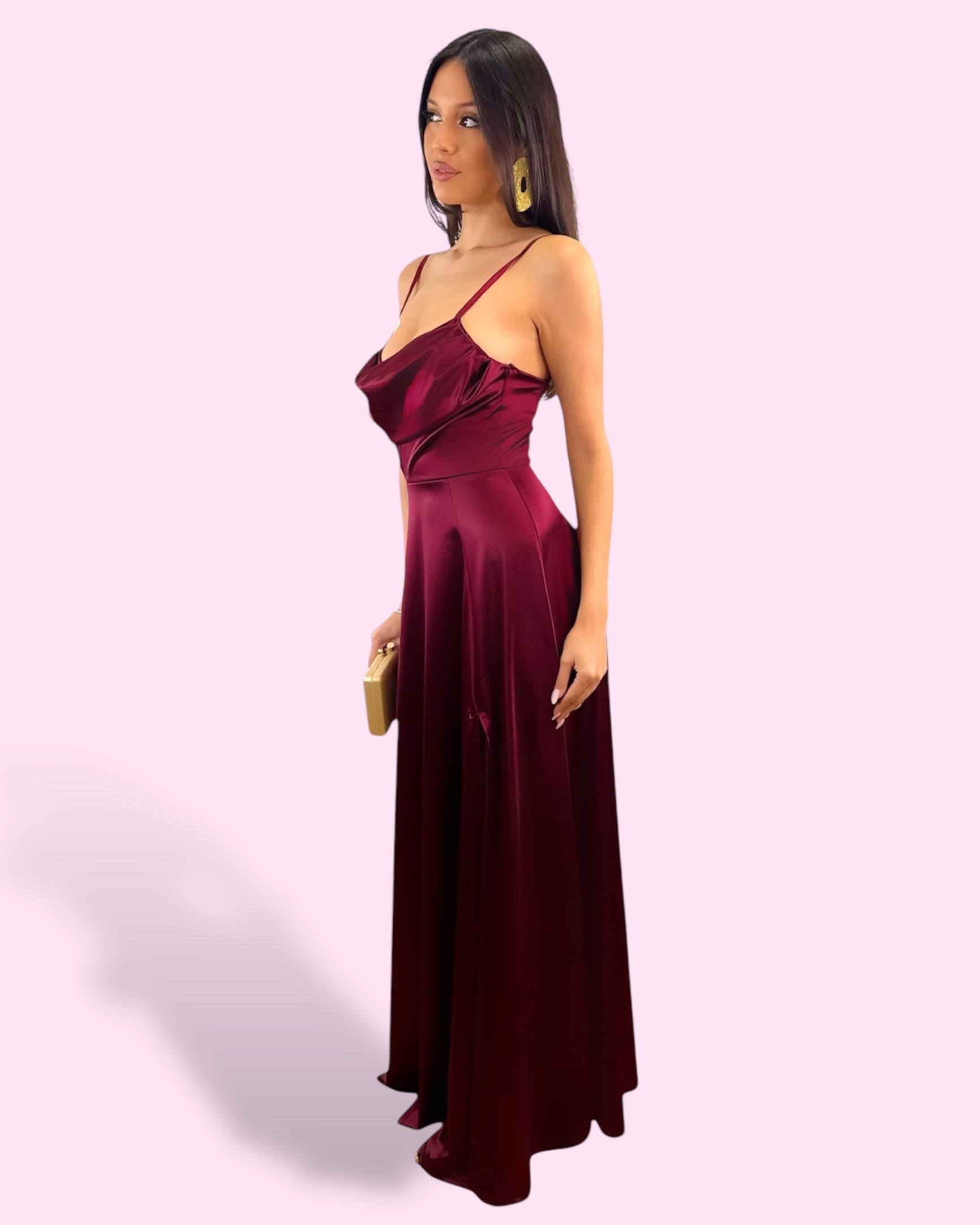 Ana burgundy dress