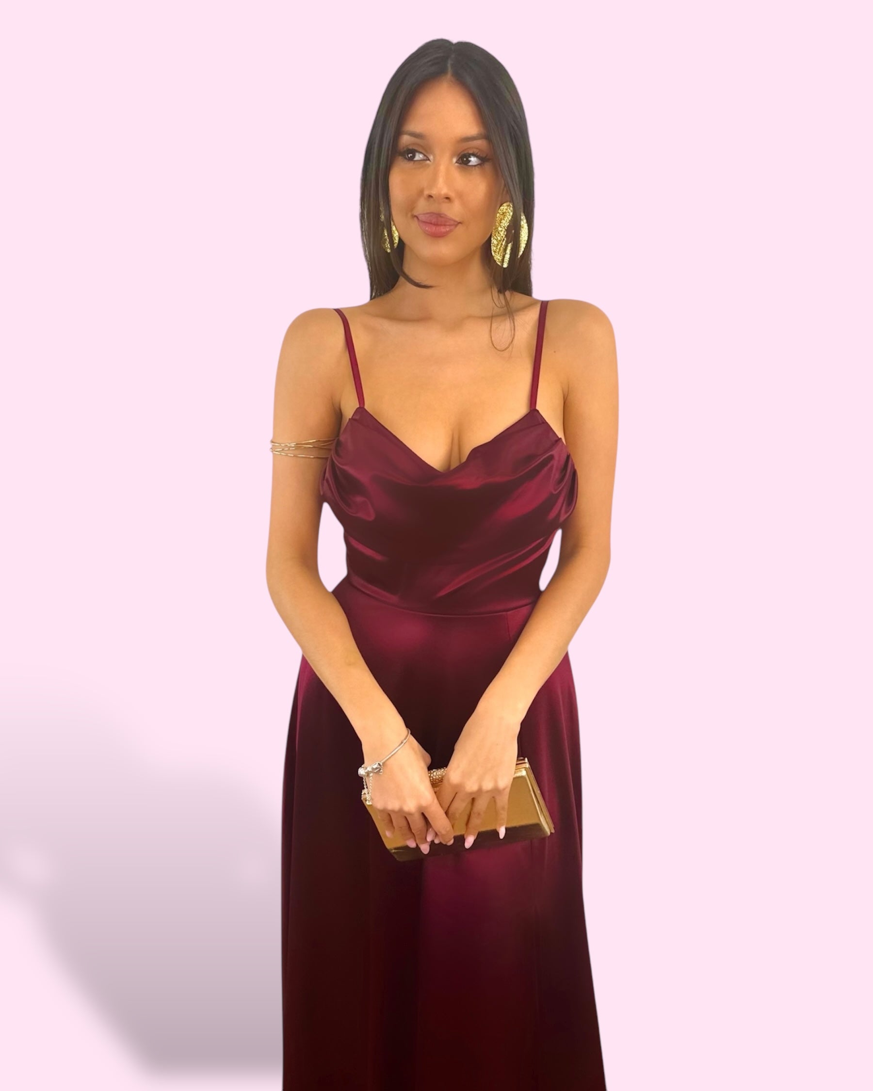 Ana burgundy dress