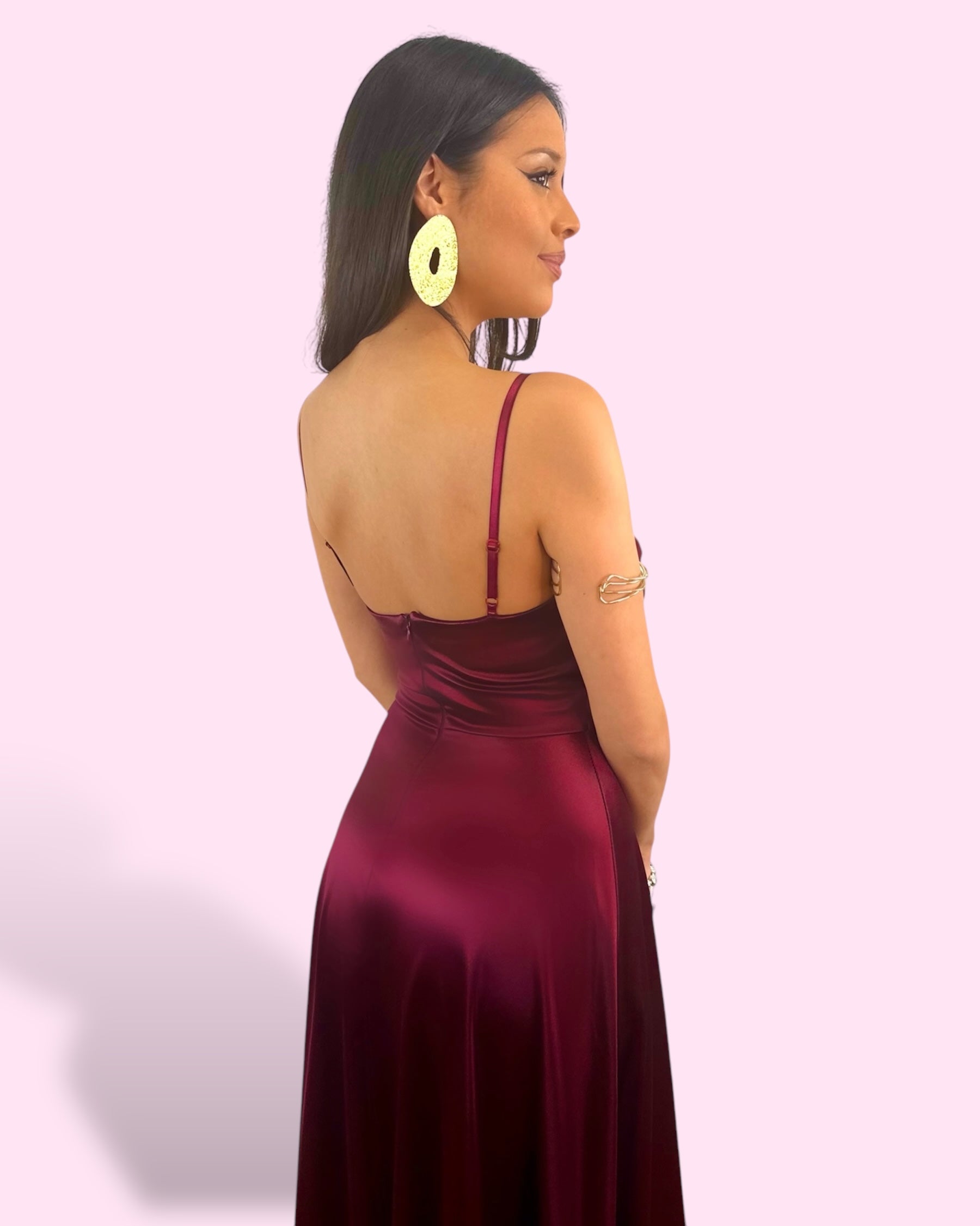 Ana burgundy dress