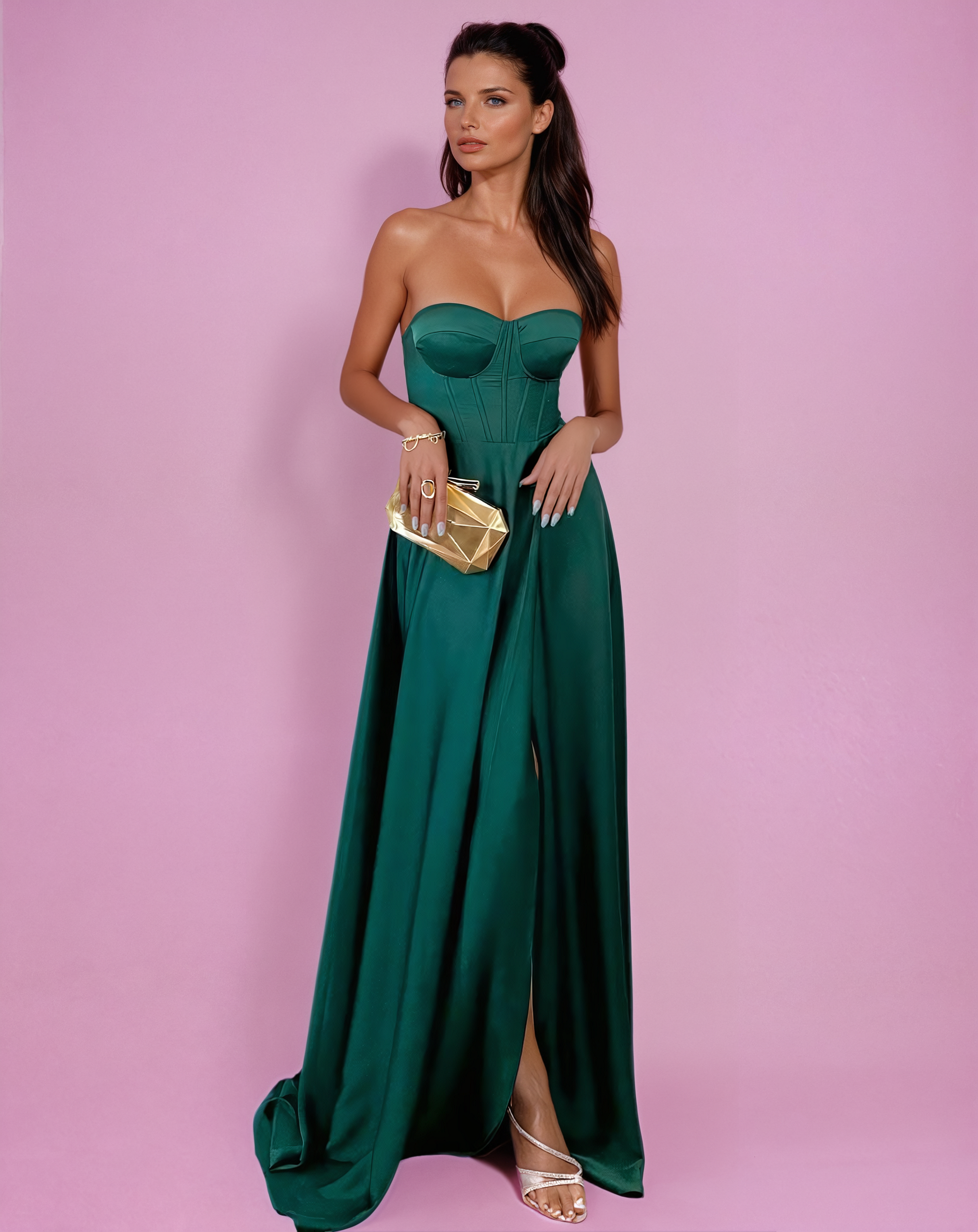 Aria Bottle Green Dress